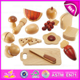 Pretend to Play Wooden Food Toys for Kids, Special New Arrival Pretend Play Wooden Cutting Toy for Children W10b129