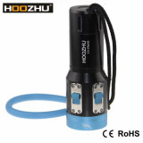 Hoozhu Max 2600 Lm Waterproof 100m Dive Torch with Five Color Light for Diving Video