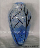 Blue Decoration Craft Glass Vase