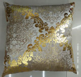 Metallic/Flock Printed Decorative Pillow Metallic Print Cushion (XPL-35)