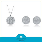 Promotional Micro Setting 925 Sterling Silver Jewellery Set in Stock (J-0003)
