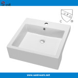 Hot Sale Ceramic Bathroom Semi-Counter Sinks with Cupc Certificate (SN116-239)