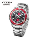 Chronograph Men Stainless Steel Watch (Red Bezel) (SII1124)