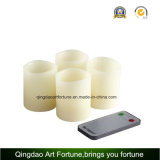 3pk LED Battery Operated Flameless Candle with Remote Control Timer