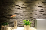 Natural Black Slate Cultured Stone Wall Panel, Xingzi Black Slate Glued Ledgestone Panel