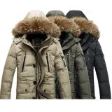 Solid Winter Coat Men Hooded Down Jacket Fashion Soft Warm Parka