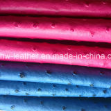 Ostrich Grain PU Leather for Fashion Handbag (HW-1637)