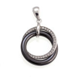 Ceramic and 925 Sterling Silver Jewellery Pendant (P20047)