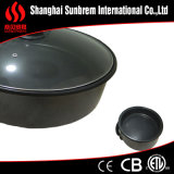 Black/Silver Color Round Shape Electrical Saute Pan