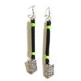 Fashion Jewelry Drop Earring, Plastic and Zinc-Alloy, Nickel Free, Her-11191