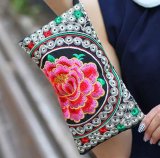 Fashion Handbags Red Rose Embroidery Wallet (QB0101)