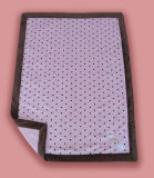 Polyester Printed Embossed Baby Blanket with Border - DOT Printing -Embroidery (HR01BB004)