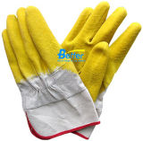 Cotton Woven Fabric Lining Latex Dipped Work Glove (BGCL305)