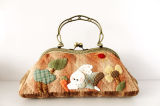 Cutie Rabbit Gold Mouth Handbag Kit Tote Bag Fabric DIY Craft Kit
