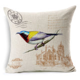 Birds Transfer Print Cushion Decorative Fashion Pillow (SCU-048)