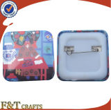 Promotional Squar Shape Button Badge with Custom Own Logo (FTBT2623A)