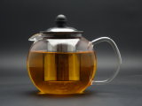 New High Quality 1000ml Stainless Steel Glass Modern Teapot Herbal + Removable Tea Leaf Infuser