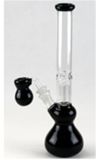 Glass Pipe Glass Smoking Pipe with 1 Perc 12 Inches High (GB-080)