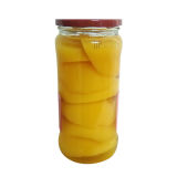 Canned Yellow Peach in Glass Jar