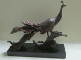 Resin Peafowl Sculpture (SFR5707)