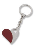 Customized Zinc Alloy Heart-Shape Metal Key Chain for Souvenir