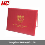 Red Grain Leatherette Manufactures Custom Certificate Holder Zip
