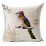 Birds Transfer Print Cushion Decorative Fashion Pillow (SCU-049)