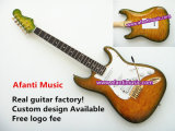 Afanti Music / Quilted Maple Top on Back, Top / St Style Electric Guitar (AST-066)