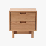 2drw Oak Solid Wood Nightstand Wooden Furniture