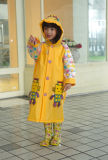 Yellow PVC Robot Raincoats for Kids/Children