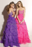 Beaded Rouched Prom Dresses (Z-072)