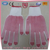 Cotton PVC Dots Coated Anti-Slip Gloves