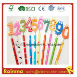 Wood Craft Hb Pencil with 0-9 Figure Top