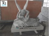 White Marble Angel Carving Statue Sculpture for Gardon