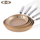 Golden Fry Pan with Stainless Steel Handle