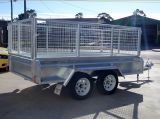 8X5 Galvanized Tandem Trailer with Cage