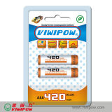 Rechargeable Battery, Ni-CD Battery, AAA 1.2V 420mAh for Toys (VIP-AAA-420)