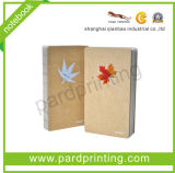 Kraft Maple Leaf Paper Blank Notebook (QBN-1495)