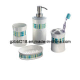 4PCS Decorated Ceramic Bathroom Set (GW1706)