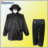 Thicken Dacron Black Raincoat Suit (SR052)