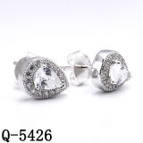 Fashion 925 Silver CZ Stone Jewellery Earrings (Q-5426)