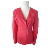 High Quality, European Style, Ladies Red Leather Jackets