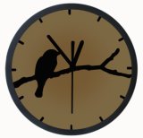 12'' 3D Bird Wall Clock in Aluminium (T6013)
