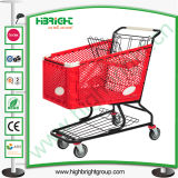 Plastic Shopping Cart and Metal Bottom Frame