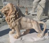 Natural Granite Stone Animal Lion Carving Statue / Sculpture for Garden
