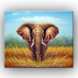 Elephant Animal Canvas Art Landscape Painting Home Decoration (KLAN-0013)