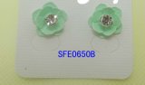 Fashion Jewelry Flower Shaped with Crystal Earring (SFE0650B)