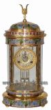 Gilded Copper Pavilion Clock Inlaid With Enamel Decorations (JG036A)