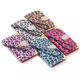 Plating Leopard Cover Case Wallet Phone Case for iPhone 5 5s
