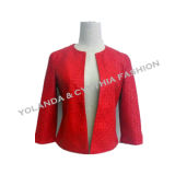 100% High-Quality Sheep Leather Outer Wear/Women's Leather Jacket/ Knitted Leather Outer Wear